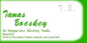 tamas bocskey business card