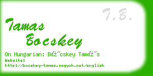 tamas bocskey business card